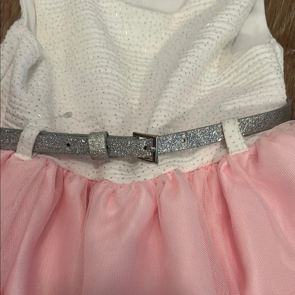 NWOT Nannette White and Pink Formal Little Girls Dress